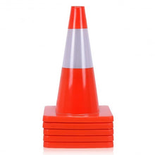 Load image into Gallery viewer, 5 pcs 18" Slim Fluorescent Safety Parking Traffic Cones