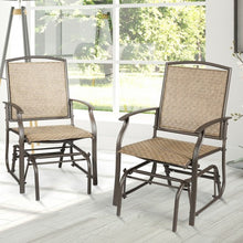 Load image into Gallery viewer, 2 pcs Patio Swing Single Glider Chair Rocking Seating