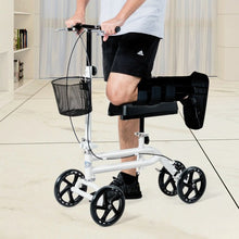 Load image into Gallery viewer, Medical Steerable Knee Walker with Dual Braking System-White