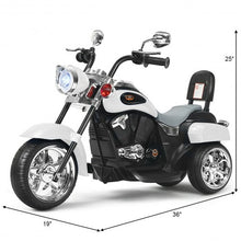 Load image into Gallery viewer, 6V 3 Wheel Kids Motorcycle-White
