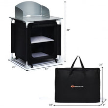 Load image into Gallery viewer, Portable Outdoor Camping Cooking Table with Storage Organizer
