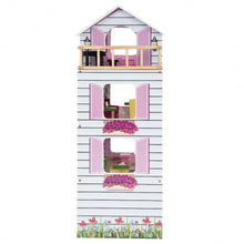 Load image into Gallery viewer, Wood Dollhouse Cottage with Furniture Playset for Kids