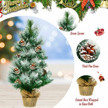 Load image into Gallery viewer, 24" Snow Flocked Artificial Christmas Tree