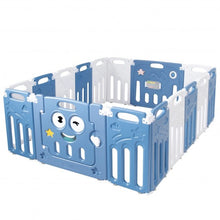Load image into Gallery viewer, 16-Panel Foldable Baby Playpen Kids Activity Centre-Blue