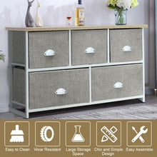 Load image into Gallery viewer, Wood Dresser Storage Unit Side Table Display Organizer-White