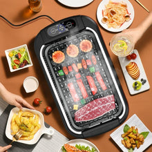 Load image into Gallery viewer, Smokeless Electric Portable BBQ Grill with Turbo Smoke Extractor