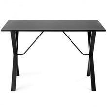 Load image into Gallery viewer, Computer Desk with Bamboo Top & Metal Frame-Black Desk