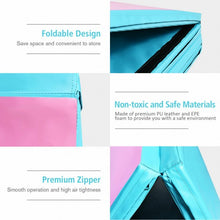 Load image into Gallery viewer, 8' x 4' x 2" Folding Gymnastics Tumbling Mat-Blue&Pink