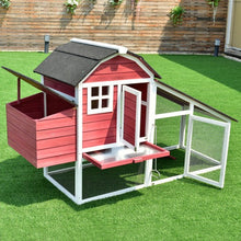 Load image into Gallery viewer, 76" Deluxe Large Wooden Chicken Coop