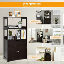 Load image into Gallery viewer, Bathroom Storage Cabinet with Drawer and Shelf Floor Cabinet-Espresso