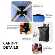 Load image into Gallery viewer, 8' x 8' Outdoor Pop Up Tent Canopy Camping Sun Shelter with Roller Bag-Blue