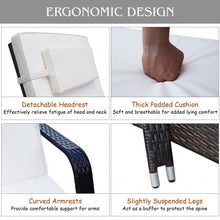 Load image into Gallery viewer, Outdoor Recliner Cushioned Chaise Lounge w/ Adjustable Backrest