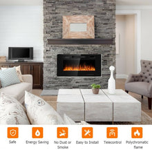 Load image into Gallery viewer, 36" Recessed Ultra Thin Wall Mounted Electric Fireplace