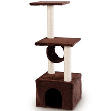 Load image into Gallery viewer, 37" Cat Tree Condo Scratch Post Kitten Pet House-Coffee