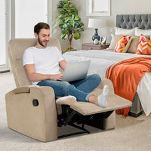 Load image into Gallery viewer, Recliner Chair Single Sofa Lounger with Arm Storage and Cup Holder for Living Room-Brown