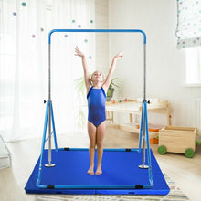 Load image into Gallery viewer, Expandable Gymnastics Training Bar Adjustable Junior Horizontal Kip Bar-Blue
