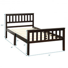 Load image into Gallery viewer, Wood Bed Frame Wood Slats Support Platform Twin Size