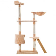 Load image into Gallery viewer, 60" Cat Tree Tower Kitten Hammock Condo-Beige