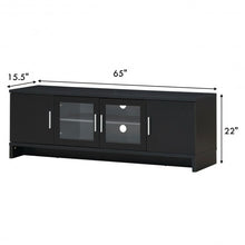 Load image into Gallery viewer, 70" Media Entertainment TV Stand with Storage Cabinet-Black