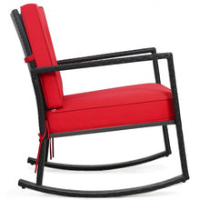 Load image into Gallery viewer, Patio Rattan Rocker Outdoor Glider Rocking Chair Cushion Lawn