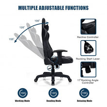 Load image into Gallery viewer, Massage Gaming Recliner with Lumbar Support-Black