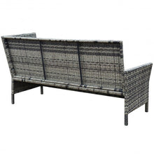 Load image into Gallery viewer, 5 pcs Patio Wicker Rattan Furniture Set w/Brown Cushion