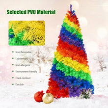 Load image into Gallery viewer, 7 ft Artificial Hinged Traditional Christmas Tree with Metal Stand
