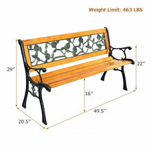 Load image into Gallery viewer, GOPLUS 49 1/2" Patio Park Garden Porch Chair Bench