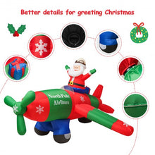 Load image into Gallery viewer, 8Ft LED Blow Up Christmas Santa Claus with Flying Airplane