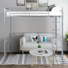 Load image into Gallery viewer, Metal Loft Twin Bed Frame Single High Loft Bed-Silver
