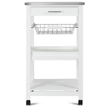 Load image into Gallery viewer, Rolling Kitchen Trolley Storage Basket And Drawers Cart