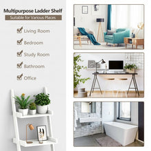 Load image into Gallery viewer, 3 Tier Leaning Wall Ladder Display Planting Storage Rack