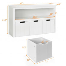 Load image into Gallery viewer, Kid Toy Storage Cabinet 3 Drawer Chest with Wheels Large Storage Cube Shelf