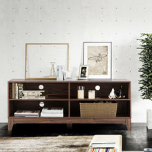 Load image into Gallery viewer, 58" Modern Entertainment Media Center Wood TV Stand-Walnut