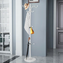 Load image into Gallery viewer, 15 Hooks 70" Metal Coat Hat Jacket Stand Tree Holder Hanger Rack w/ Marble Base
