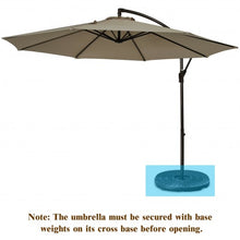 Load image into Gallery viewer, 10 Ft Patio Offset Hanging Umbrella with Easy Tilt Adjustment-Tan