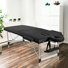 Load image into Gallery viewer, 84'' L Portable Adjustable Massage Bed w/ Carry Case for Facial Salon Spa -Black