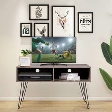 Load image into Gallery viewer, 42" TV Stand Wood Media Console with Metal Hairpin Legs