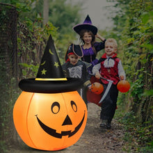 Load image into Gallery viewer, 4' Halloween Inflatable Pumpkin Lantern with Hat