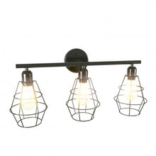 Load image into Gallery viewer, 3-Light Industrial Bathroom Vanity Cage Light Vintage Wall Lamp