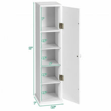 Load image into Gallery viewer, Free Standing Toilet Paper Holder with 4 Shelves and Top Slot for Bathroom-White