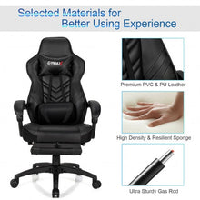 Load image into Gallery viewer, Adjustable Gaming Chair with Footrest for Home Office-Black