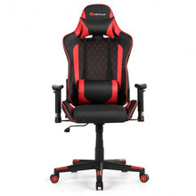 Load image into Gallery viewer, Massage Gaming Chair with Lumbar Support and Headrest-Red