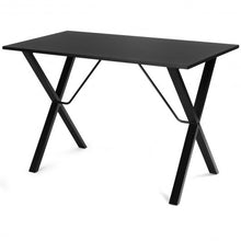 Load image into Gallery viewer, Computer Desk with Bamboo Top & Metal Frame-Black Desk