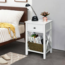 Load image into Gallery viewer, 2pcs Bedroom Side End Nightstand with Drawer-White