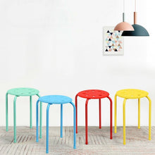 Load image into Gallery viewer, Set of 6 Portable Plastic Stack Stools -Multicolor