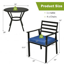Load image into Gallery viewer, 5PCS Outdoor Patio Dining Chair Table Set with Cushions