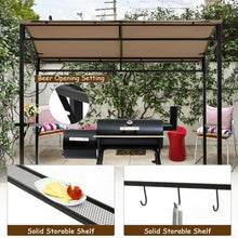 Load image into Gallery viewer, 7' x 4.5' Grill Gazebo Outdoor Patio Garden BBQ Canopy Shelter-Brown