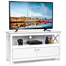 Load image into Gallery viewer, 44" Wooden Storage Cabinet TV Stand-White