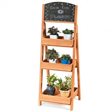 Load image into Gallery viewer, Wooden Sidewalk Menu Chalkboard Sign Display Shelves